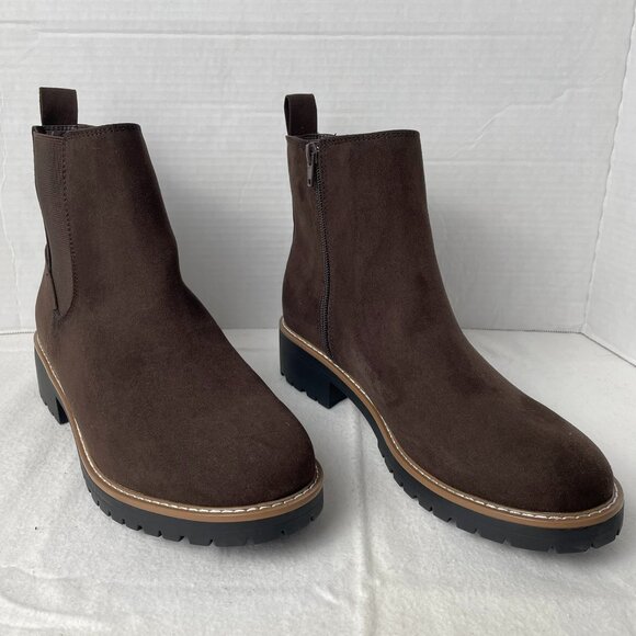 Kensie Shoes - Kensie Kayla Chelsea Faux Suede Boot in Brown